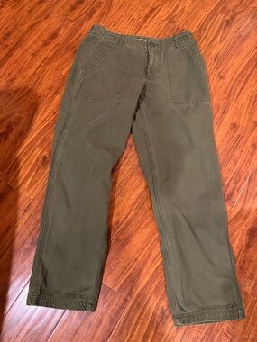 JUNGLE CLOTH FATIGUE PANTS OLIVE GREEN Straight Fit Chinos M